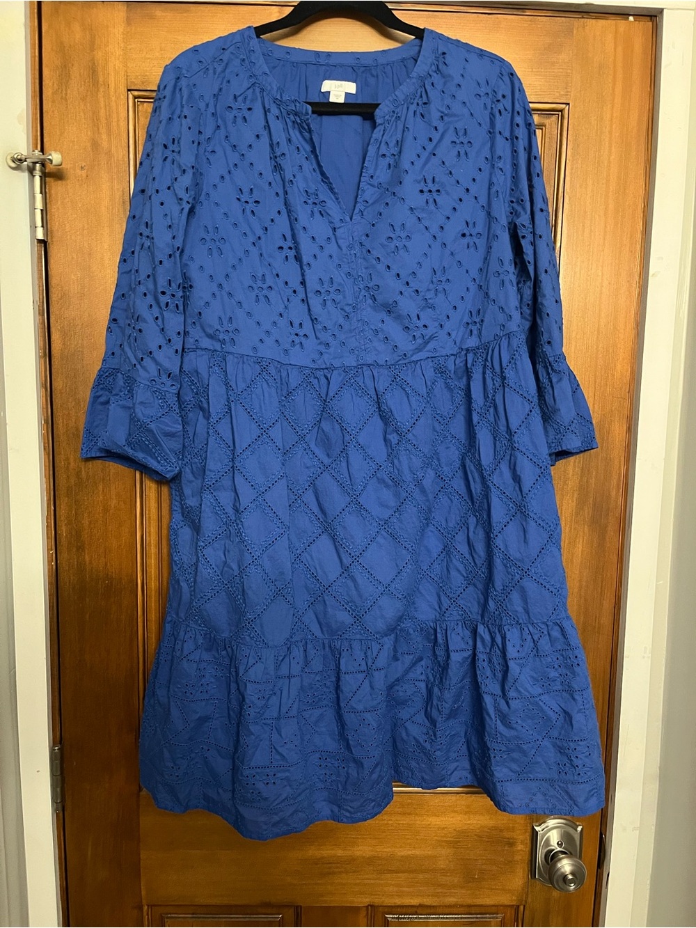 Tiered, embroidered dress